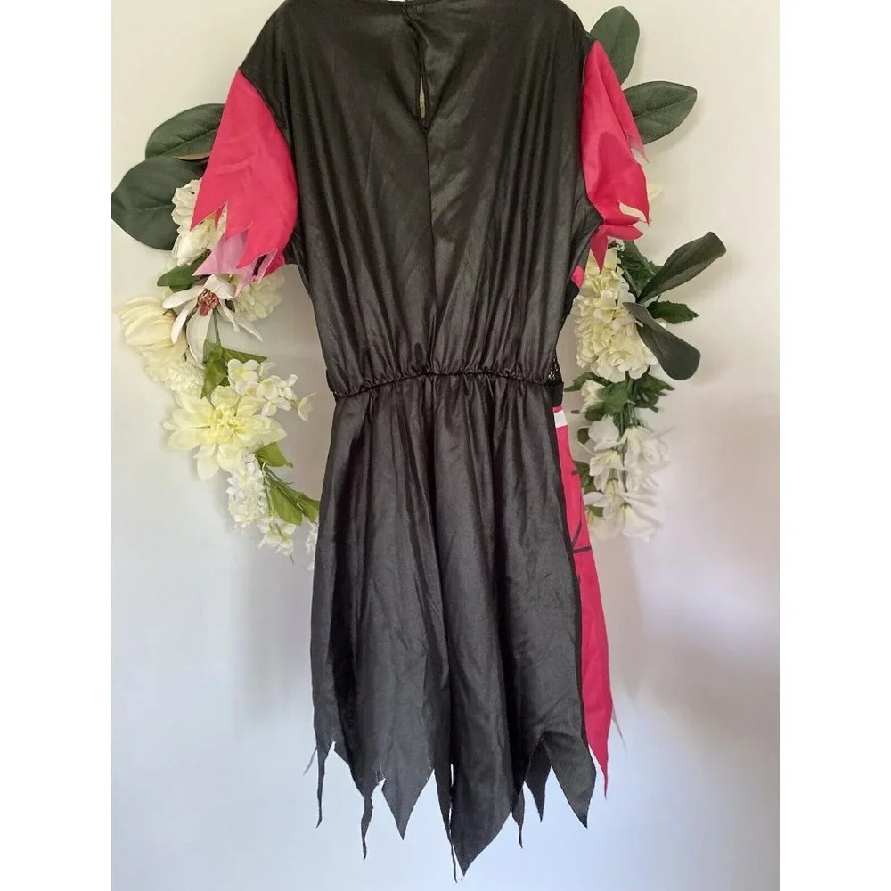 Girls Spirit Halloween Tween Pirate Dress with Skull Size Large‎ Hot Pink Black